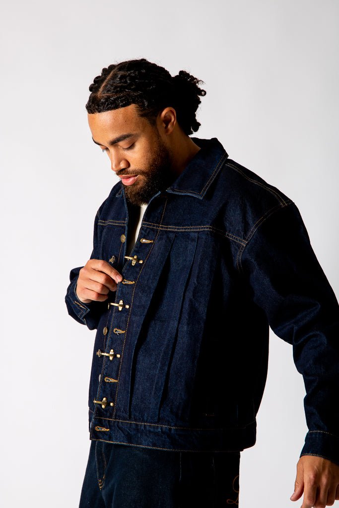 Raw Indigo Fireman Clasp Denim Jacket - Liquor n Poker
