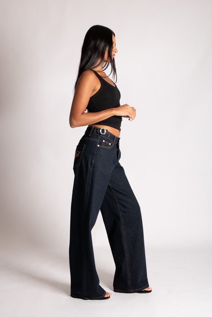 Raw Indigo Mid Rise Straight Leg Jeans (No Turn Up) - Liquor n Poker