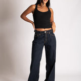 Raw Indigo Mid Rise Straight Leg Jeans (No Turn Up) - Liquor n Poker
