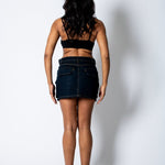 Raw Indigo Utility Denim Mini Skirt - Liquor n Poker
