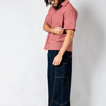 Red Boxy Micro Check Shirt - Liquor n Poker
