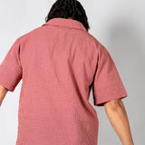 Red Boxy Micro Check Shirt - Liquor n Poker