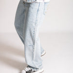 Relaxed Baggy Rhinestone Detail Jeans in Vintage Wash - Liquor n Poker