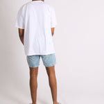 Relaxed Cloud Bleach Wash Denim Shorts - Liquor n Poker
