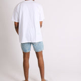 Relaxed Cloud Bleach Wash Denim Shorts - Liquor n Poker
