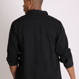 Relaxed Denim Worker Shirt In Black - Liquor n Poker