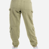 Relaxed Fit Cargo Trouser In Khaki Twill Denim - Liquor n Poker