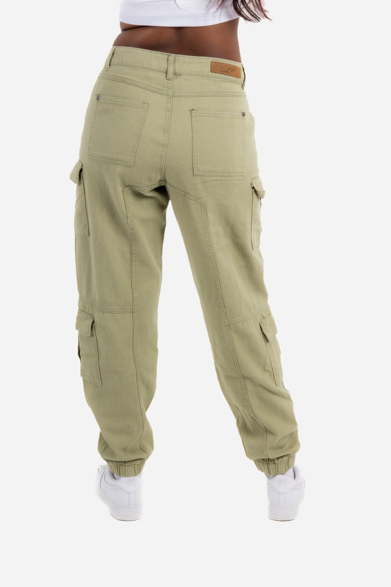 Relaxed Fit Cargo Trouser In Khaki Twill Denim - Liquor n Poker