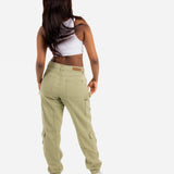 Relaxed Fit Cargo Trouser In Khaki Twill Denim - Liquor n Poker
