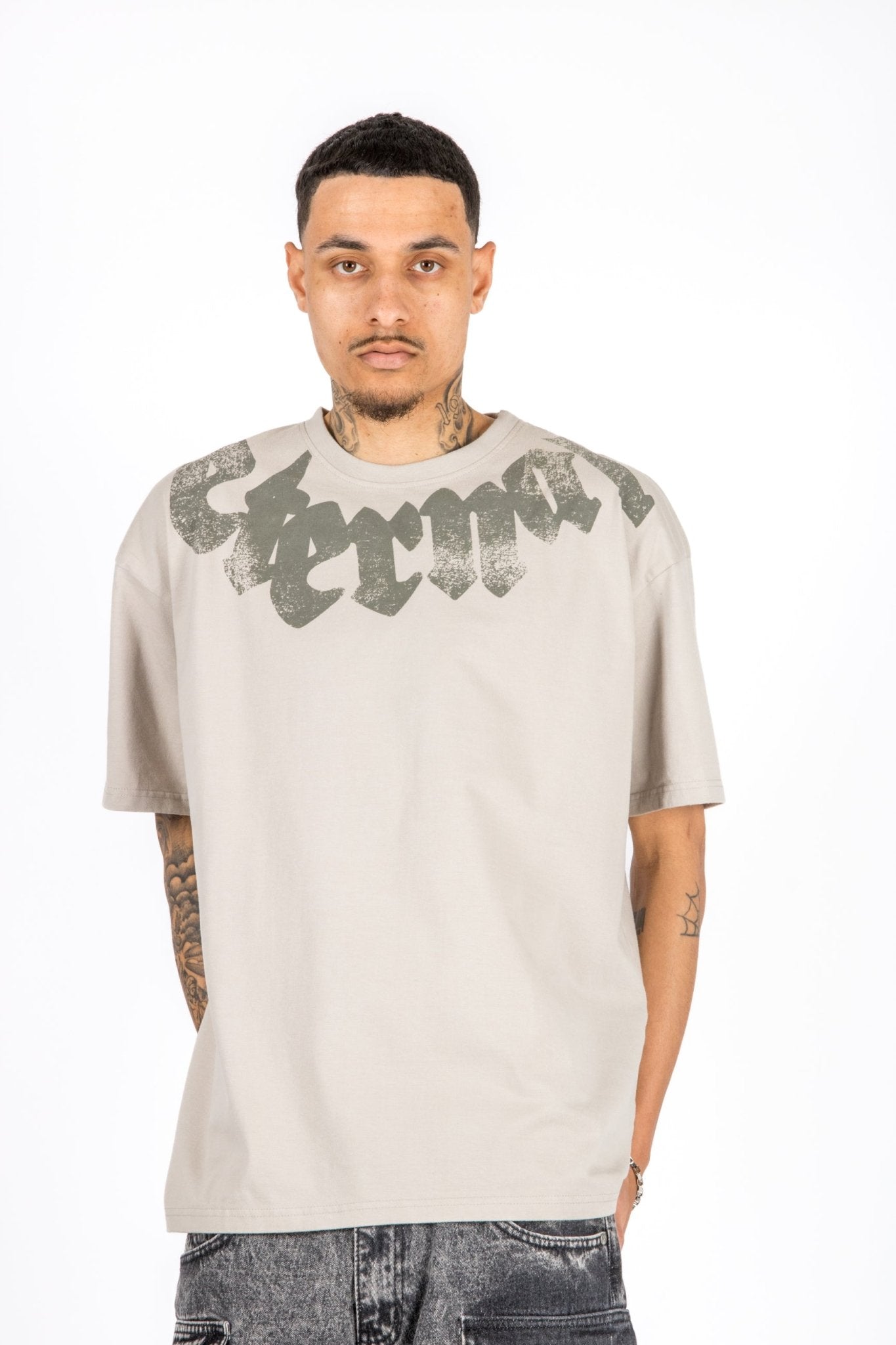 Relaxed Fit Eternal Printed Beige T-Shirt - Liquor n Poker