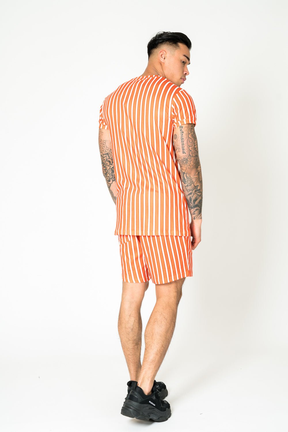 Relaxed Fit Shorts In Rust And White - Liquor n Poker