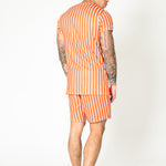 Relaxed Fit Shorts In Rust And White - Liquor n Poker