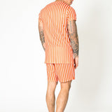 Relaxed Fit Shorts In Rust And White - Liquor n Poker