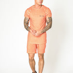 Relaxed Fit Shorts In Rust And White - Liquor n Poker