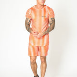 Relaxed Fit Shorts In Rust And White - Liquor n Poker