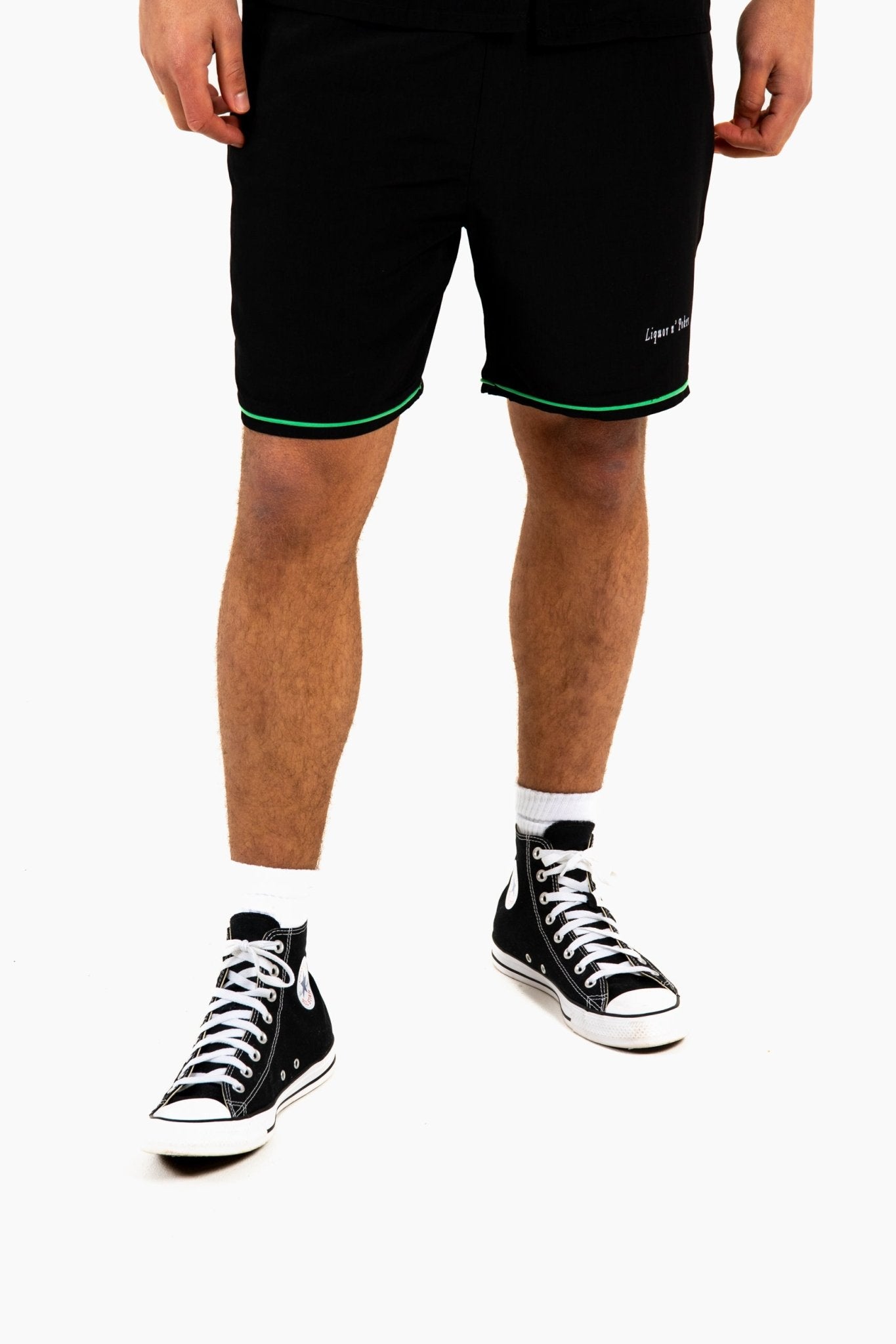 Relaxed Forbidden Fruits Black Shorts - Liquor n Poker