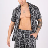 Retro Aztec Black & White Shirt - Liquor n Poker