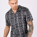 Retro Aztec Black & White Shirt - Liquor n Poker