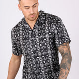 Retro Aztec Black & White Shirt - Liquor n Poker