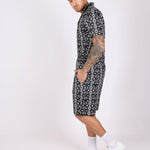 Retro Aztec Black & White Shirt - Liquor n Poker