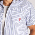 Revere Blue Collar Shirt Stripe - Liquor n Poker
