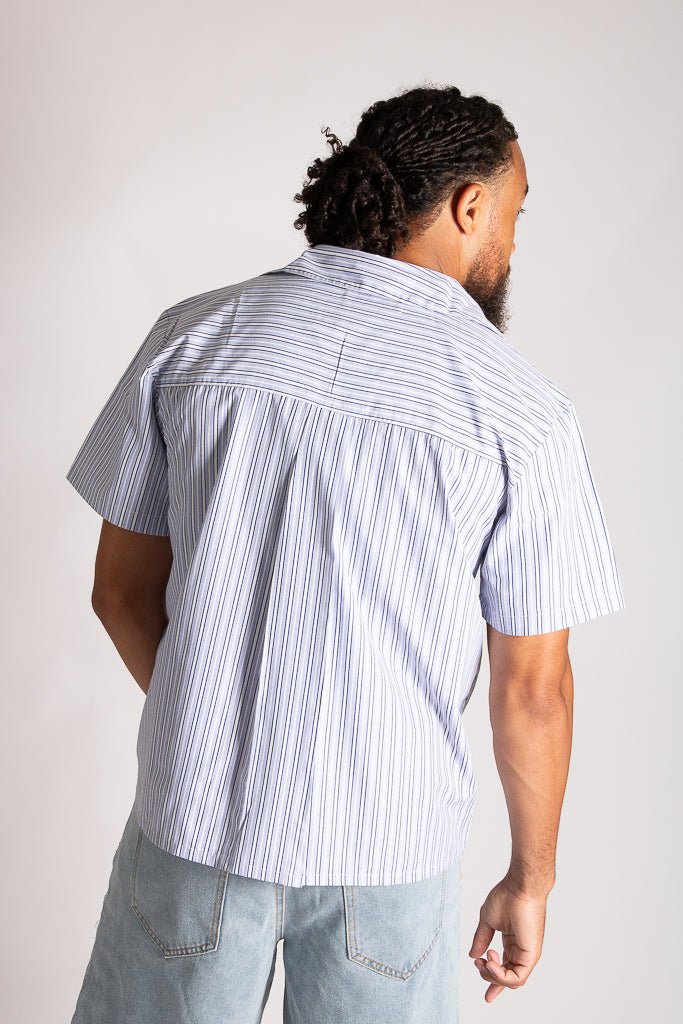 Revere Blue Collar Shirt Stripe - Liquor n Poker
