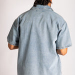 Rhinestone Embellished Denim Shirt - Liquor n Poker