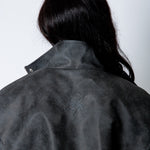 RYLA – Black Boxy Textured Faux Funnel Neck Jacket - Liquor n Poker