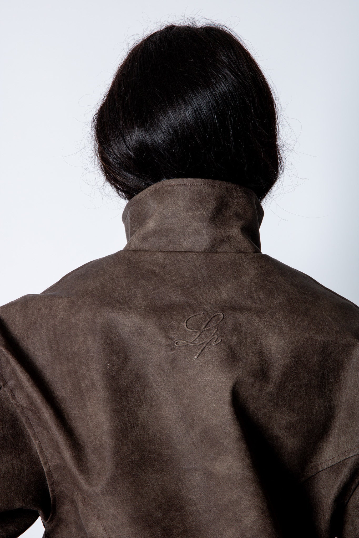 RYLA – Brown Boxy Textured Faux Funnel Neck Jacket - Liquor n Poker