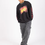 Safari Printed Black Long Sleeve Top - Liquor n Poker