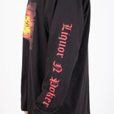 Safari Printed Black Long Sleeve Top - Liquor n Poker