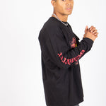 Safari Printed Black Long Sleeve Top - Liquor n Poker