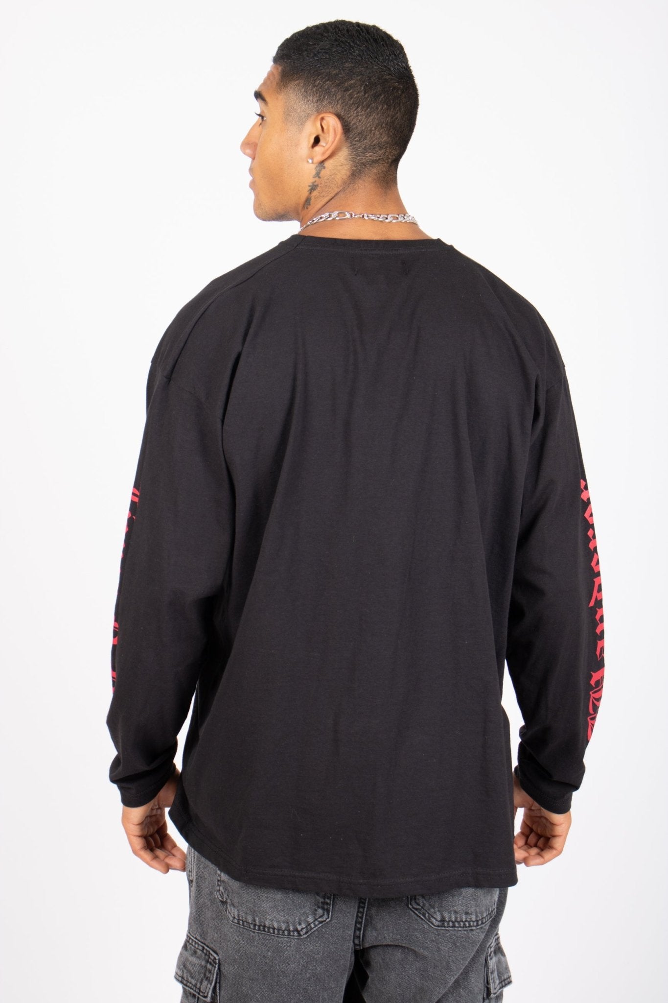 Safari Printed Black Long Sleeve Top - Liquor n Poker