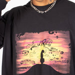 Safari Printed Black Long Sleeve Top - Liquor n Poker