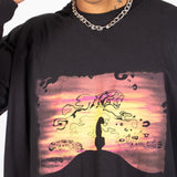 Safari Printed Black Long Sleeve Top - Liquor n Poker