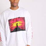 Safari Printed White Long Sleeve Top - Liquor n Poker