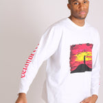Safari Printed White Long Sleeve Top - Liquor n Poker
