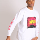 Safari Printed White Long Sleeve Top - Liquor n Poker