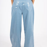 Sequin Blue Denim Baggy Heart Pocket Jean - Liquor n Poker