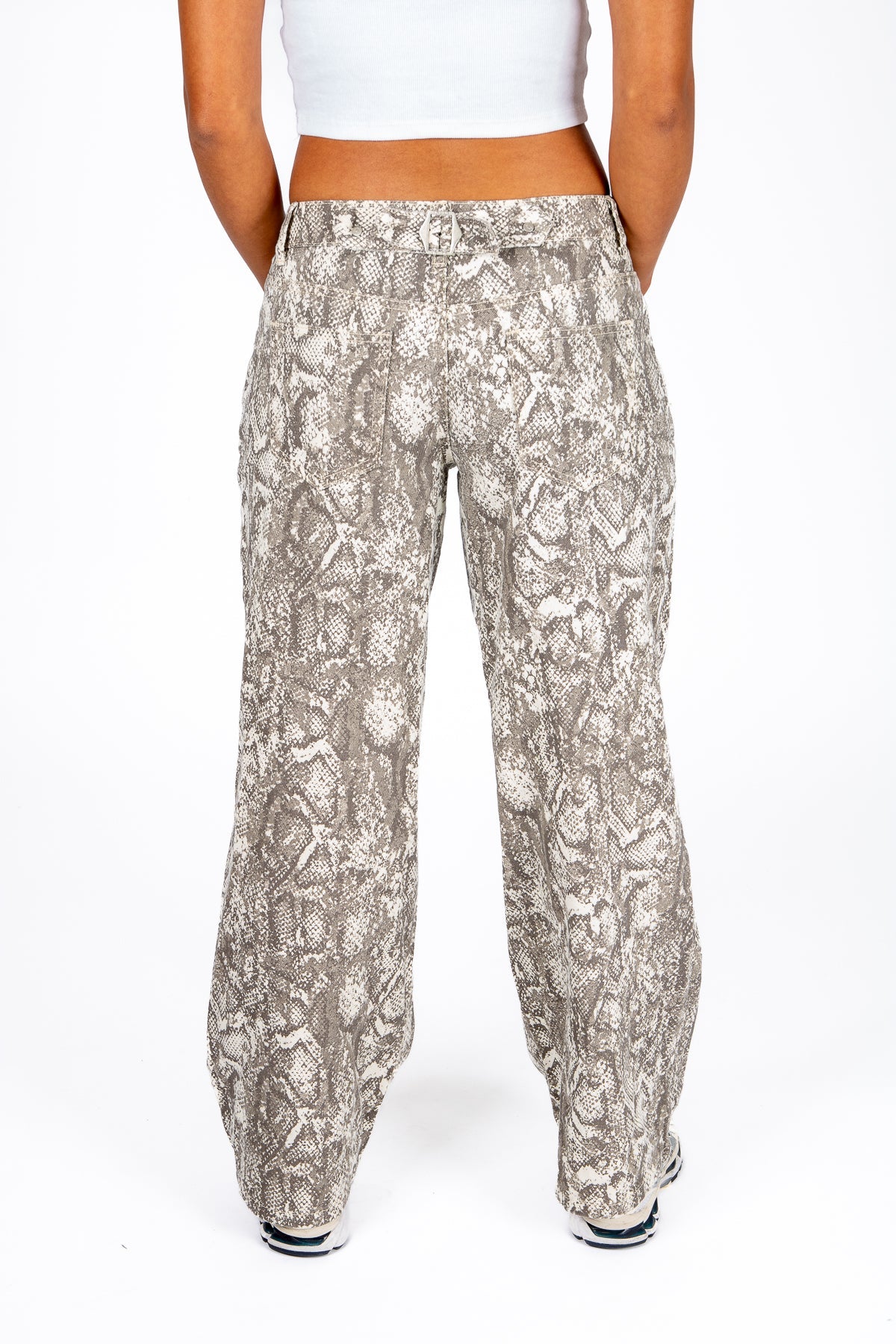 Snake Print Denim Jeans - Liquor n Poker