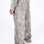 Snake Print Relaxed Baggy Jeans - Liquor n Poker