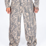 Snake Print Relaxed Baggy Jeans - Liquor n Poker