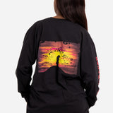 Solo Girl Long Sleeve T Shirt With Safari Print In Black - Liquor n Poker