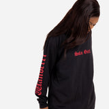 Solo Girl Long Sleeve T Shirt With Safari Print In Black - Liquor n Poker