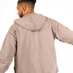 Stone Grey Utility Frayed Seams Hoodie - Liquor n Poker