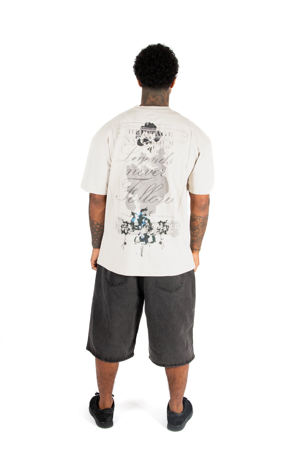 Stone Relaxed Distorted Love Graphic T-Shirt - Liquor n Poker