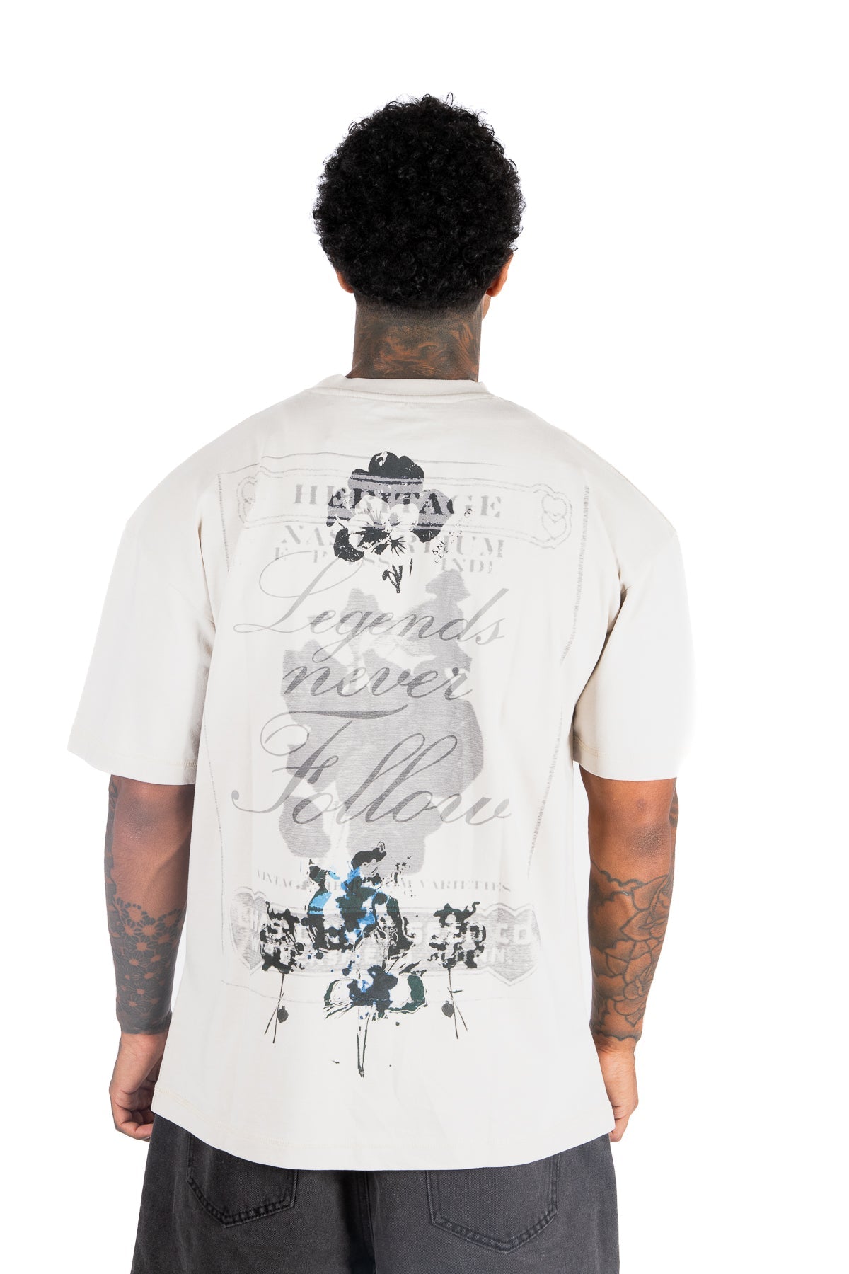 Stone Relaxed Distorted Love Graphic T-Shirt - Liquor n Poker