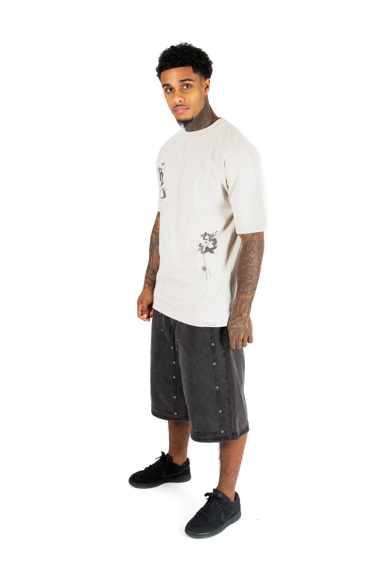 Stone Relaxed Distorted Love Graphic T-Shirt - Liquor n Poker