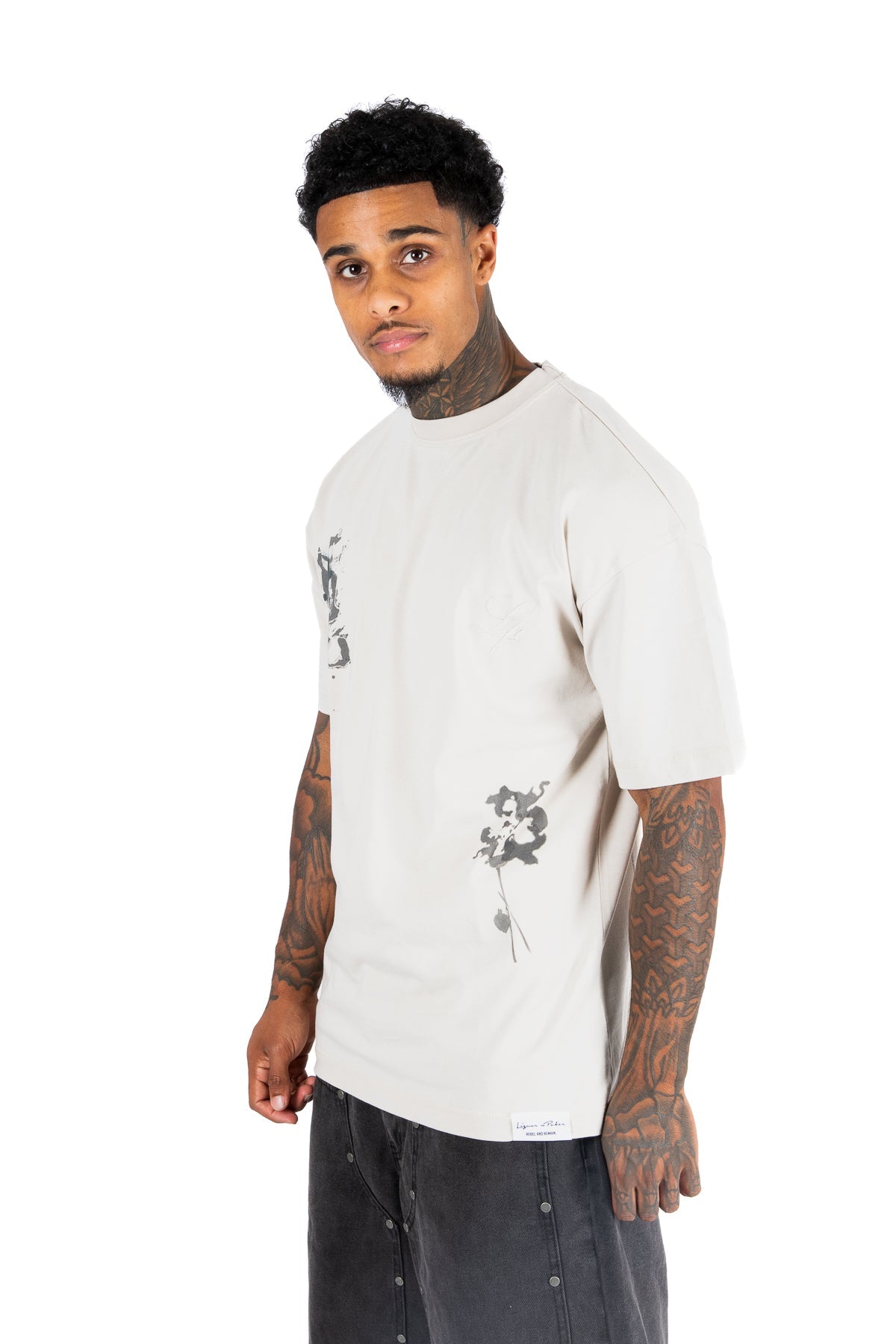 Stone Relaxed Distorted Love Graphic T-Shirt - Liquor n Poker