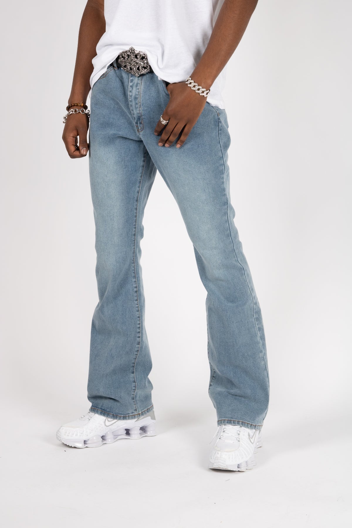 Stonewash Slim Stacked Flare - Liquor n Poker